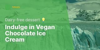 Indulge in Vegan Chocolate Ice Cream - Dairy-free dessert 💡